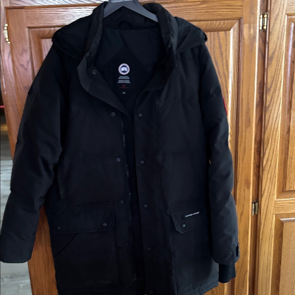 Canada Goose Black Hooded Puffer Jacket